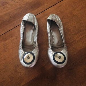 Tory Burch Gold Flats